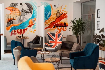 Coworking lounge k pronájmu Praha a USA, židle, design